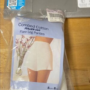 Sears Best Combed Cotton Flare Leg Panties - Elegant White